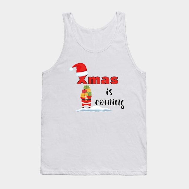 Santa's fluffy red hat Tank Top by Teija.I.Art&Design